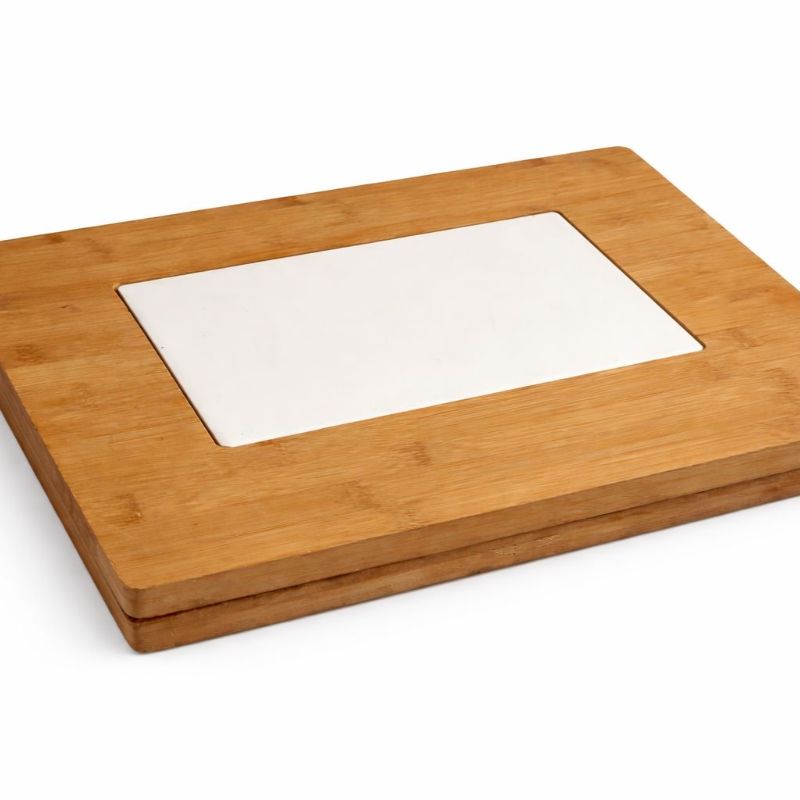 Piatti quadrati bordo legno