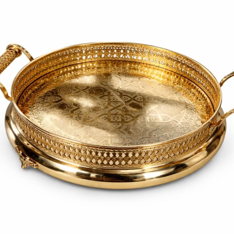Vassoi oro rotondi