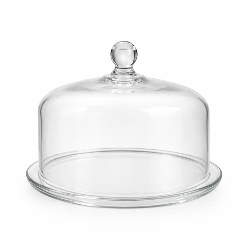 Piatto vetro con cloche