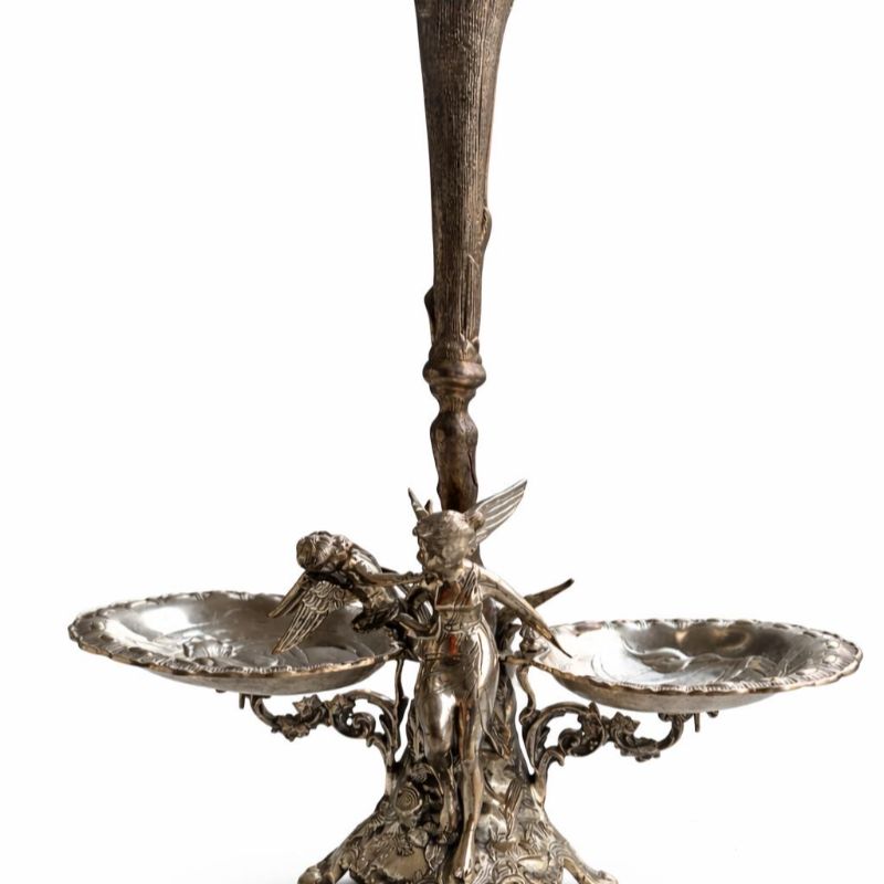 Candelabro argento SHEFFIELD “angeli”
