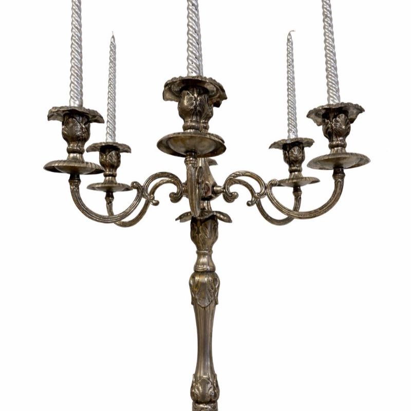 Candelabro argento 7 candele