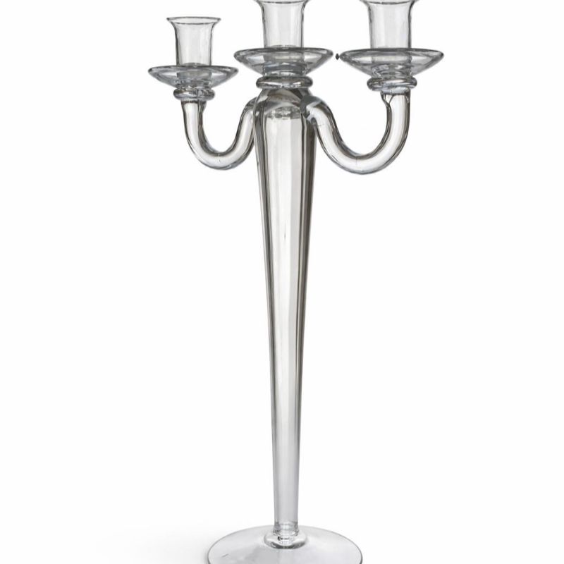 Candelabro vetro 3 candele