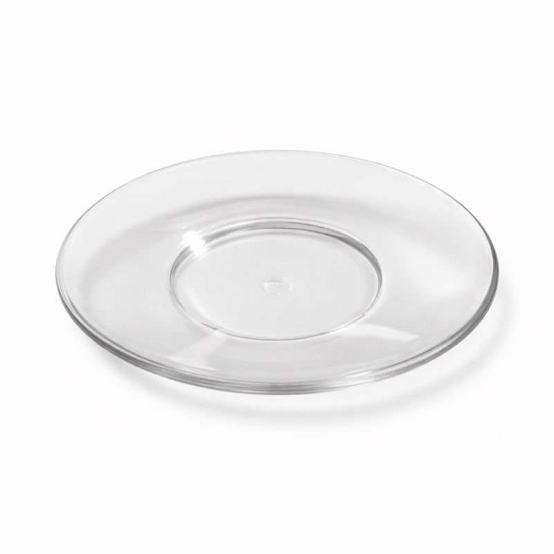 Piattino vetro tondo liscio