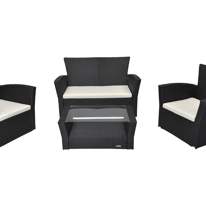 Salotto Rattan nero